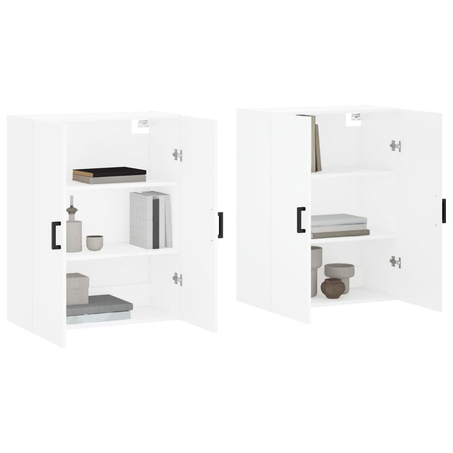 Hangkasten 2 st 69,5x34x90 cm wit