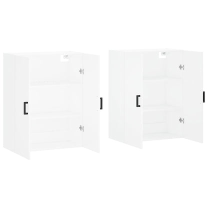 Hangkasten 2 st 69,5x34x90 cm wit