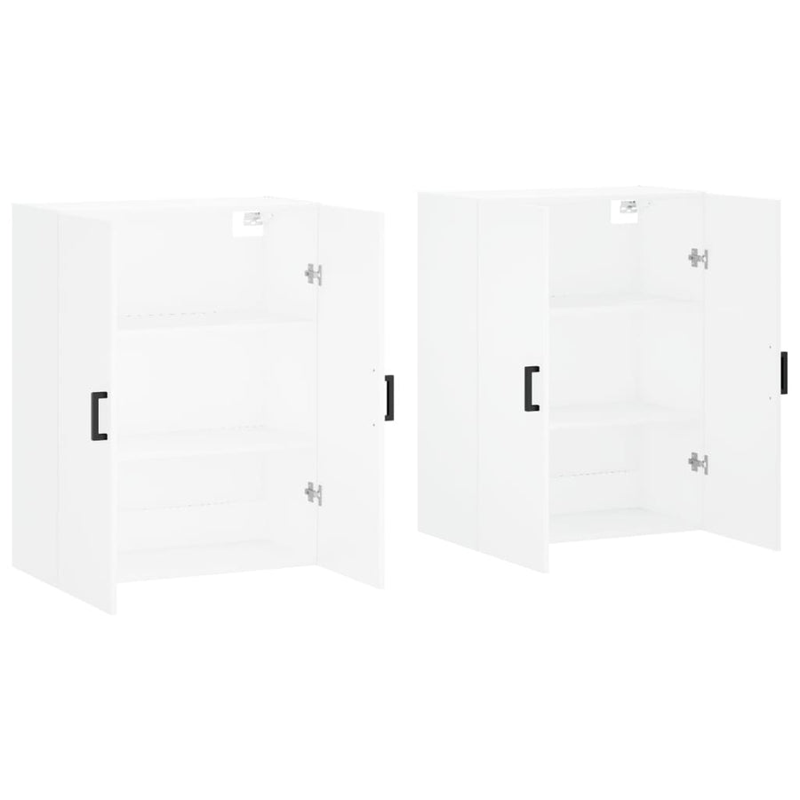 Hangkasten 2 st 69,5x34x90 cm wit
