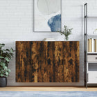 Wall cabinets 2 pcs 69.5x34x90 cm smoked oak look