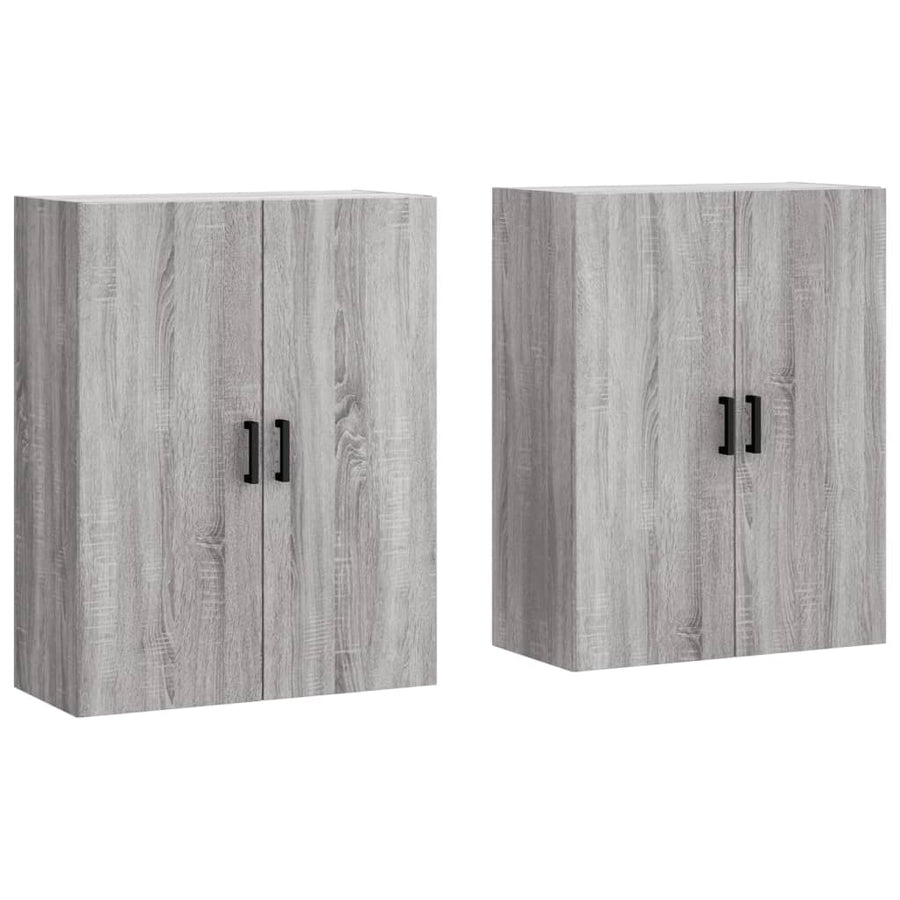 Hangkasten 69,5X34X90 Cm Eikenkleurig 2 Grijs sonoma