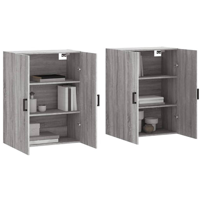 Hangkasten 69,5X34X90 Cm Eikenkleurig 2 Grijs sonoma