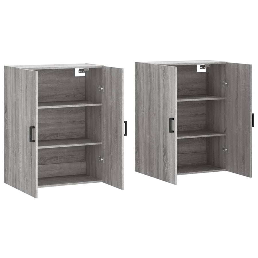 Hangkasten 69,5X34X90 Cm Eikenkleurig 2 Grijs sonoma