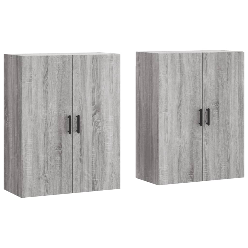 Hangkasten 69,5X34X90 Cm Eikenkleurig 2 Grijs sonoma