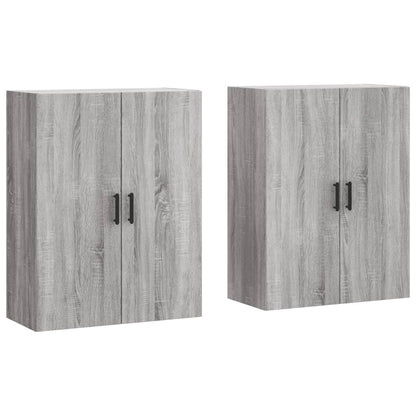 Hangkasten 69,5X34X90 Cm Eikenkleurig 2 Grijs sonoma