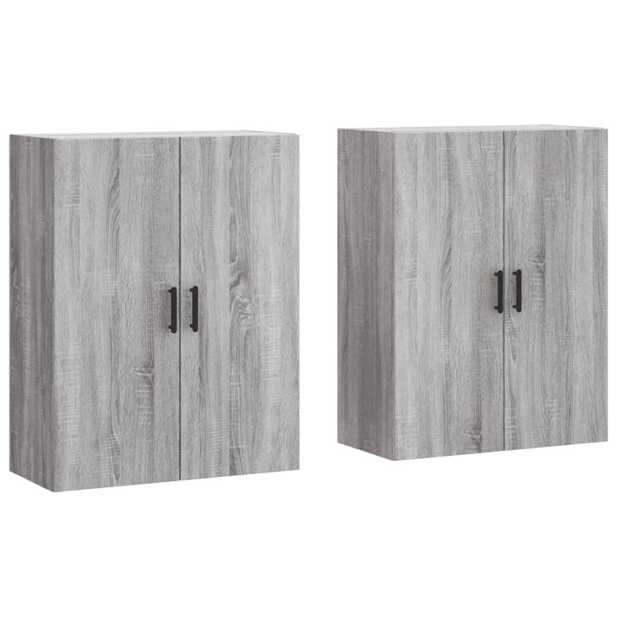 Hangkasten 69,5X34X90 Cm Eikenkleurig 2 Grijs sonoma