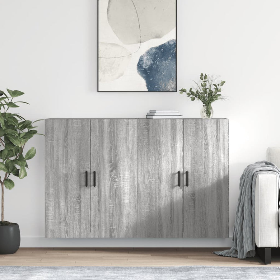 Hangkasten 69,5X34X90 Cm Eikenkleurig 2 Grijs sonoma