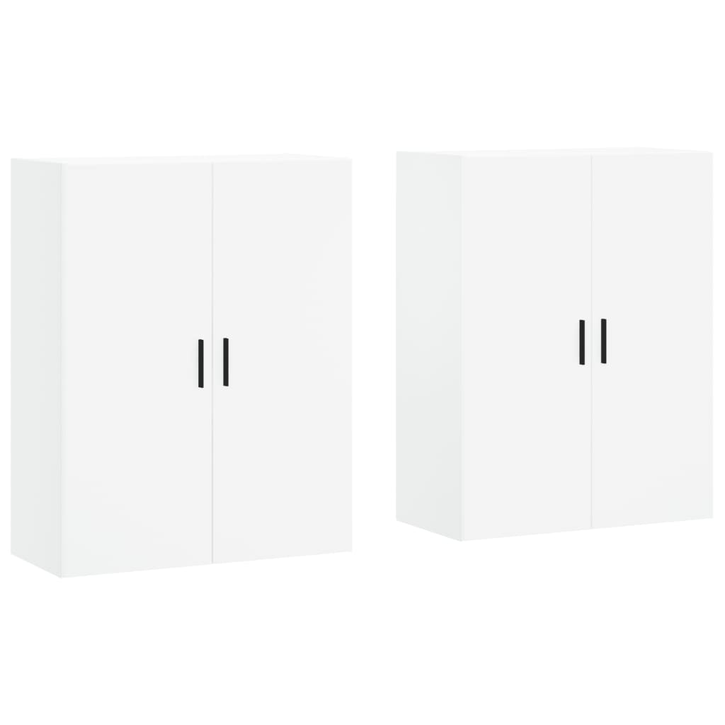 Hangkasten 2 St 69,5X34X90 Cm Wit