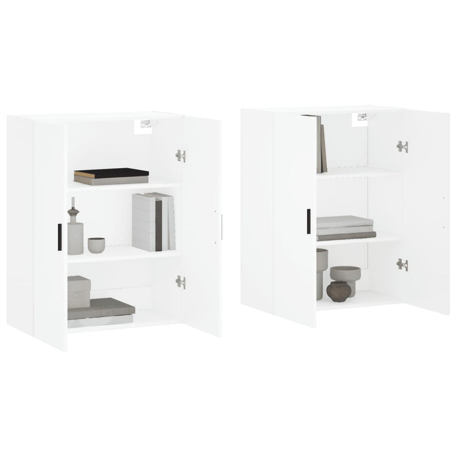 Hangkasten 2 St 69,5X34X90 Cm Wit