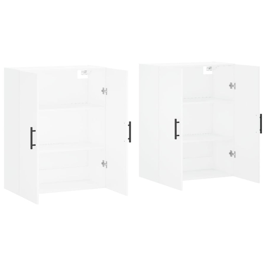 Hangkasten 2 St 69,5X34X90 Cm Wit
