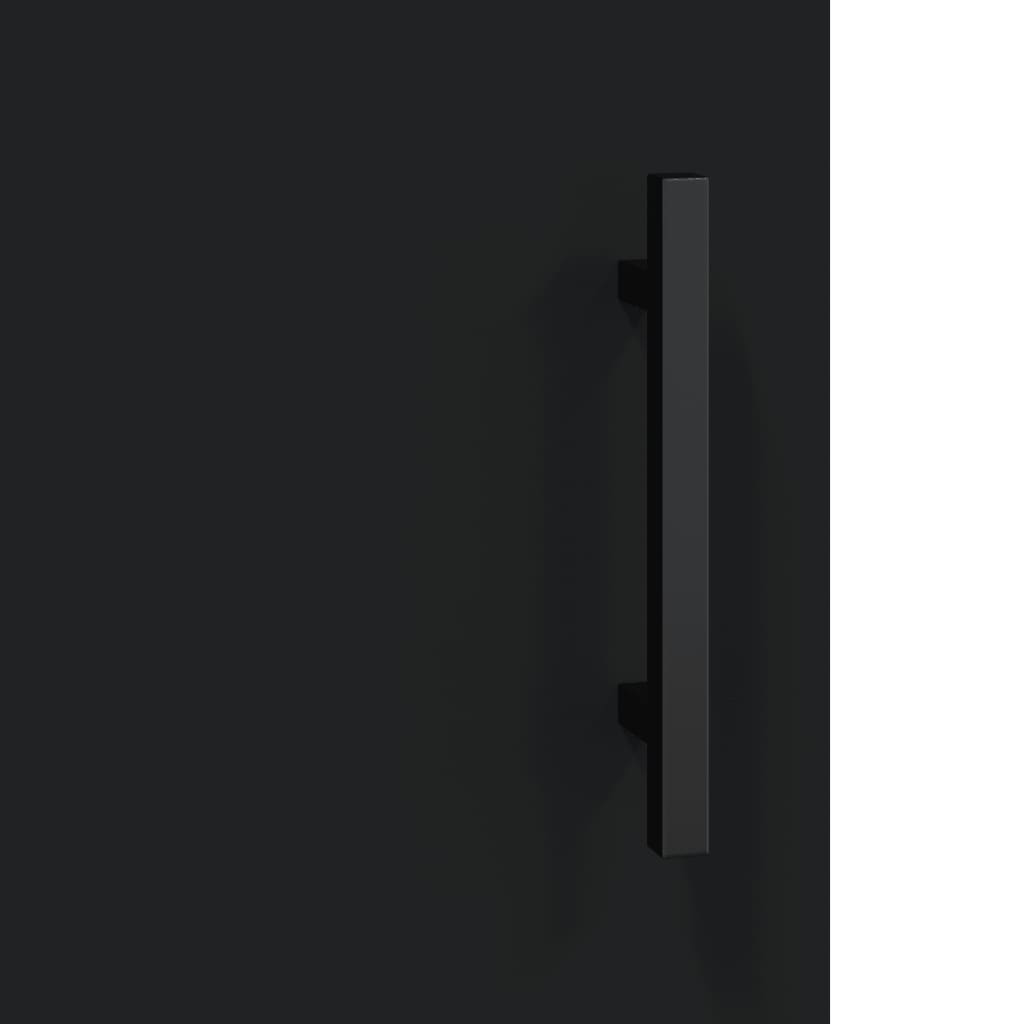 Hangkasten 2 St 69,5X34X90 Cm Zwart