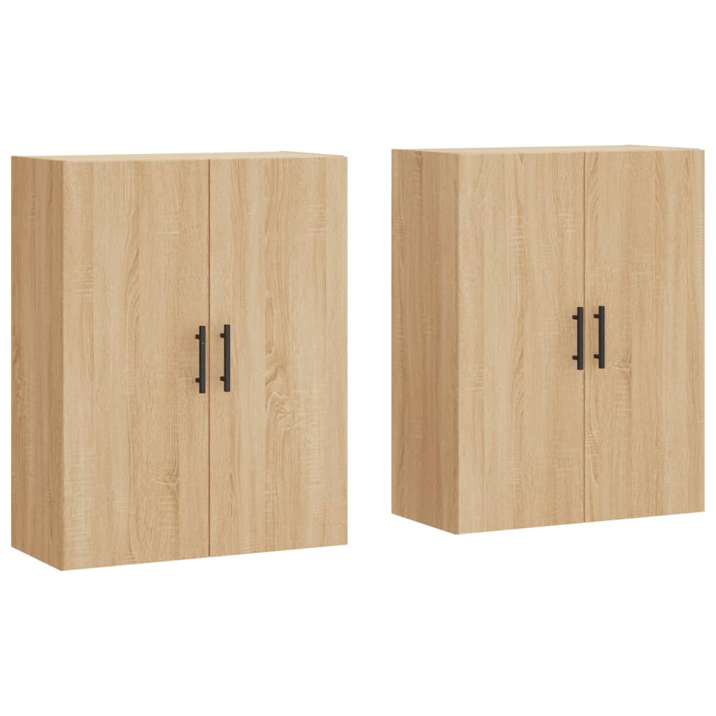 Hangkasten 69,5X34X90 Cm Kleurig Sonoma eiken Buis zwart