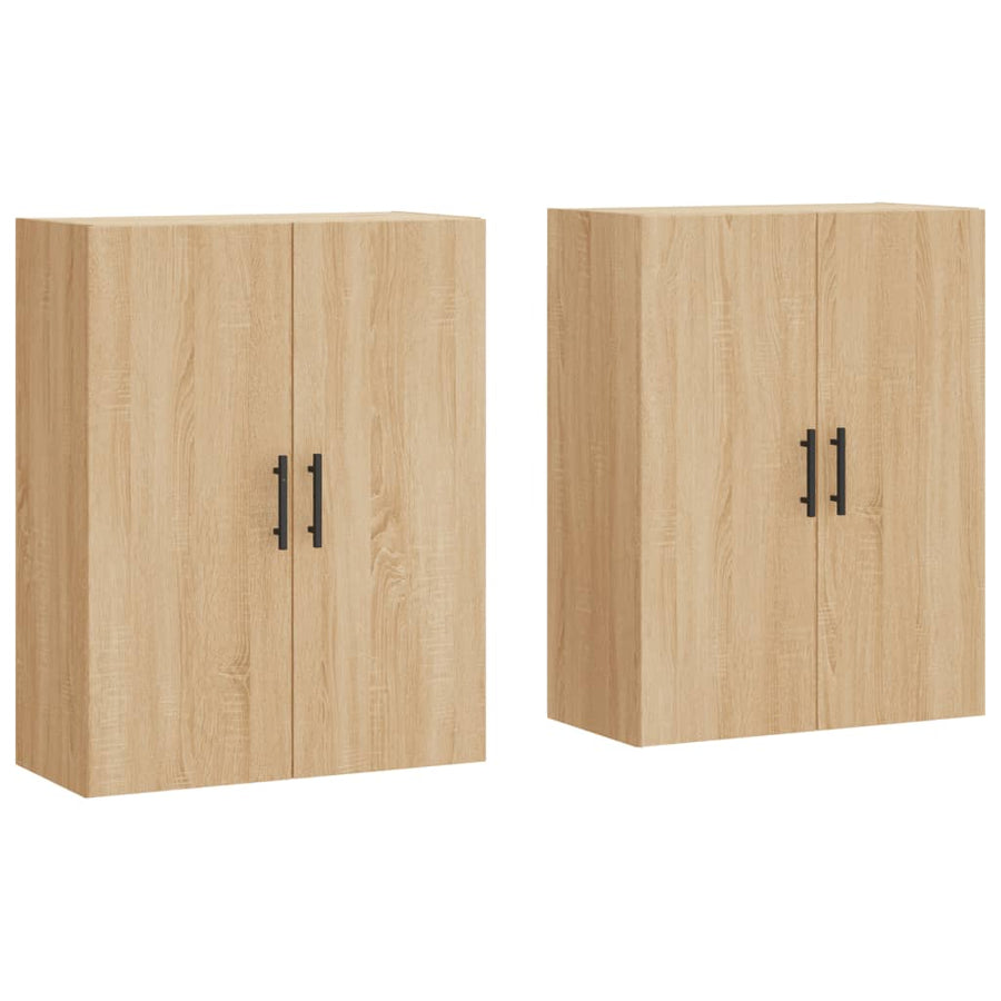 Hangkasten 2 st 69,5x34x90 cm sonoma eikenkleurig