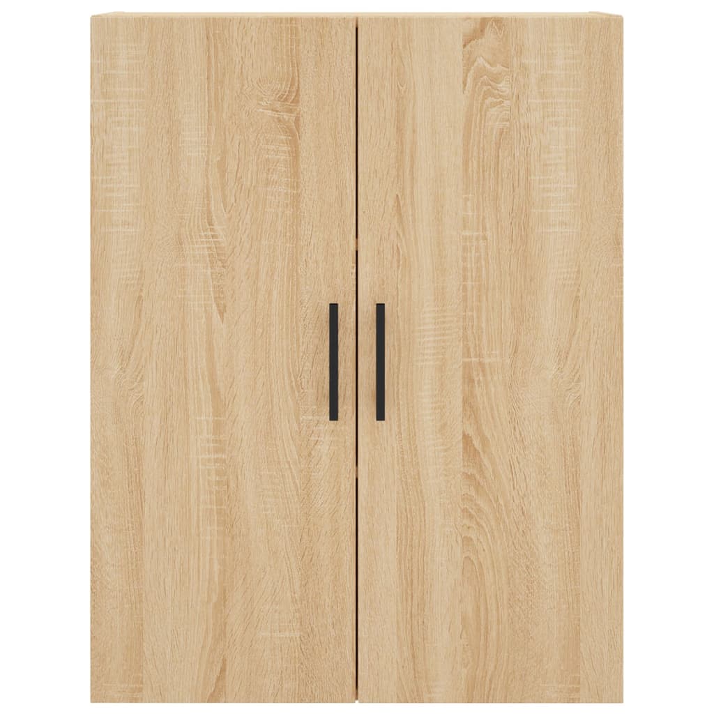 Hangkasten 69,5X34X90 Cm Kleurig Sonoma eiken Buis zwart