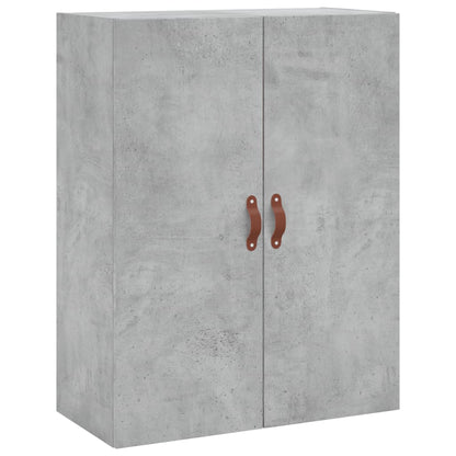 Hoge Kast 69,5X34X180 Cm Bewerkt Hout Betongrijs
