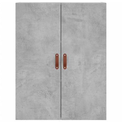 Hoge Kast 69,5X34X180 Cm Bewerkt Hout Betongrijs