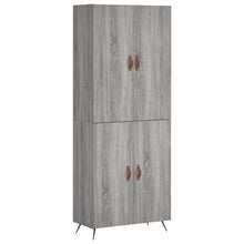 Hoge Kast 69,5X34X180 Cm Bewerkt Hout Eikenkleurig Grijs sonoma