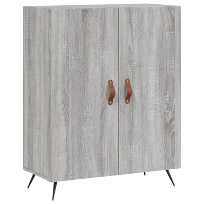 Hoge Kast 69,5X34X180 Cm Bewerkt Hout Eikenkleurig Grijs sonoma