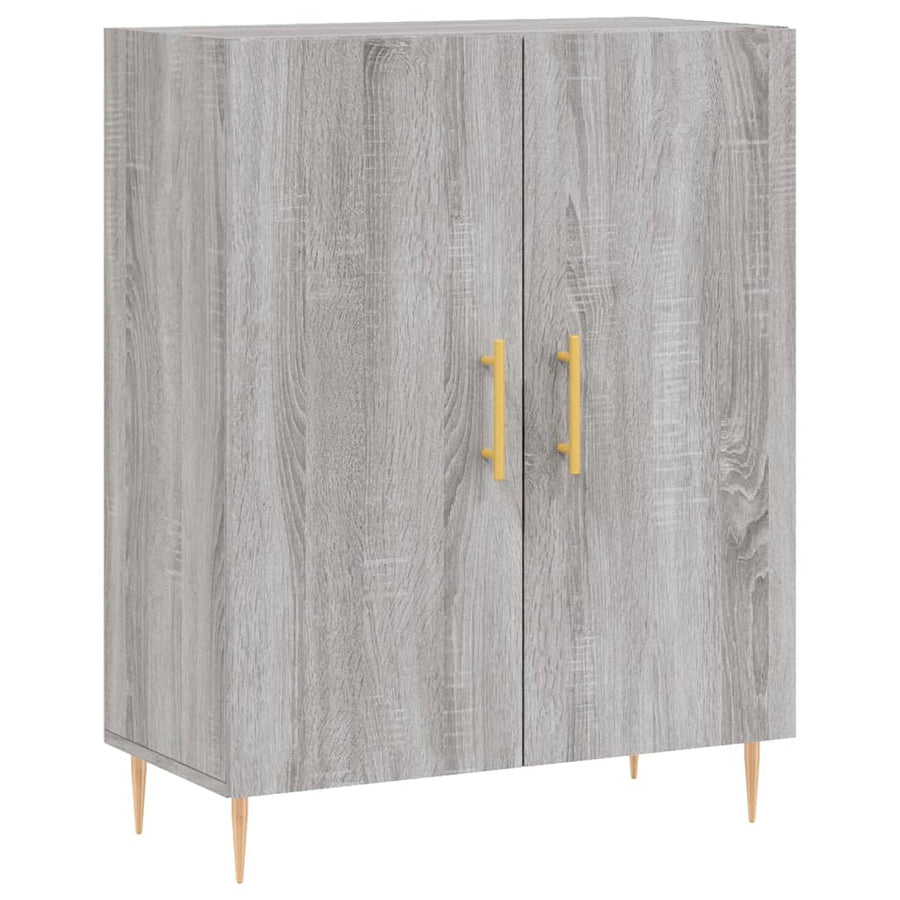 Hoge Kast 69,5X34X180 Cm Bewerkt Hout Grijs Sonoma Eikenkleurig