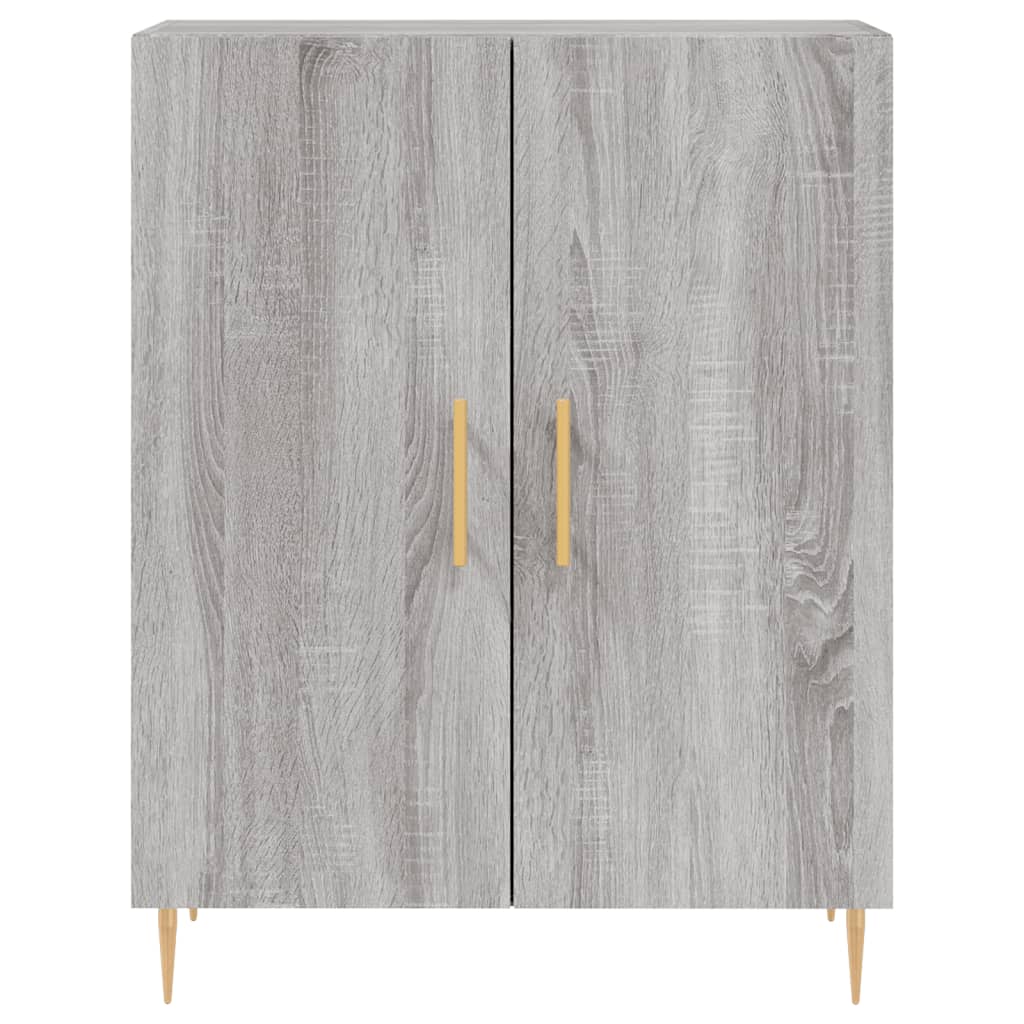 Hoge Kast 69,5X34X180 Cm Bewerkt Hout Grijs Sonoma Eikenkleurig