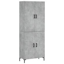 Hoge Kast 69,5X34X180 Cm Bewerkt Hout Betongrijs