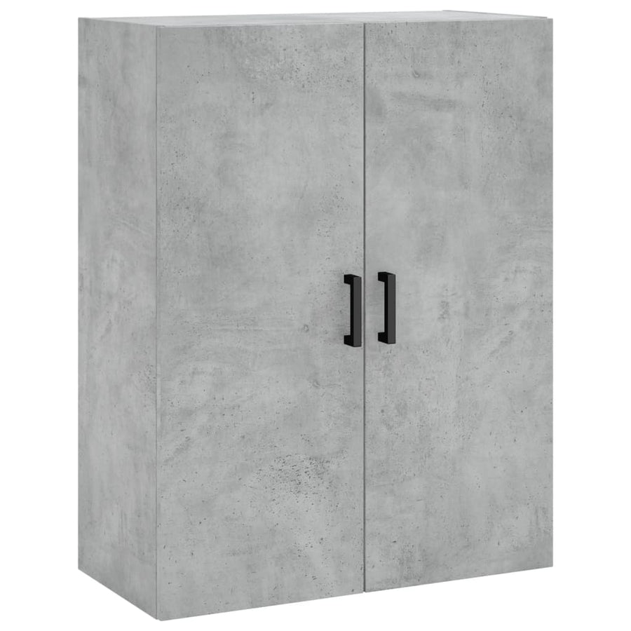 Hoge Kast 69,5X34X180 Cm Bewerkt Hout Betongrijs
