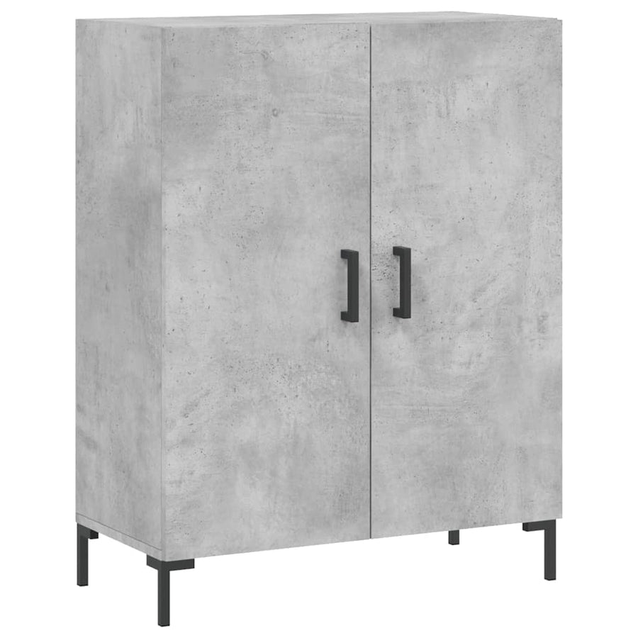 Hoge Kast 69,5X34X180 Cm Bewerkt Hout Betongrijs