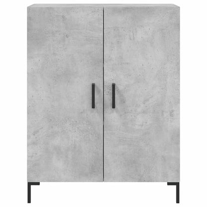 Hoge Kast 69,5X34X180 Cm Bewerkt Hout Betongrijs