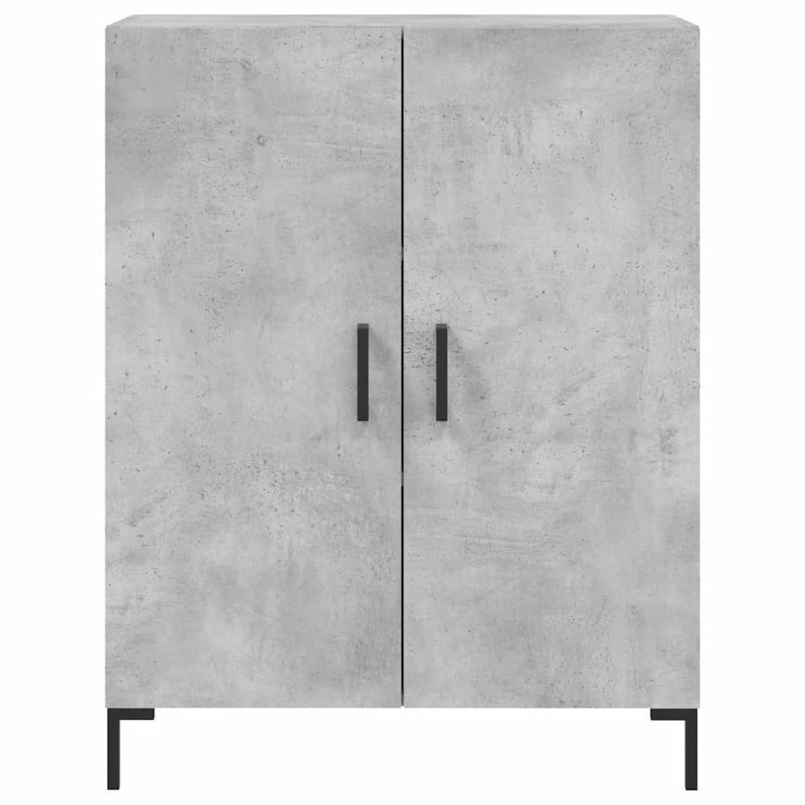 Hoge Kast 69,5X34X180 Cm Bewerkt Hout Betongrijs