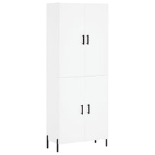 Hoge kast 69,5x34x180 cm bewerkt hout wit