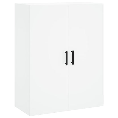 Hoge kast 69,5x34x180 cm bewerkt hout wit