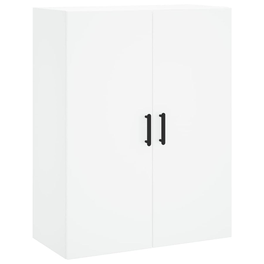Hoge kast 69,5x34x180 cm bewerkt hout wit