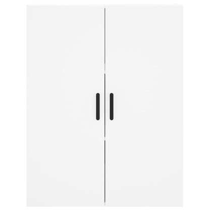 Hoge kast 69,5x34x180 cm bewerkt hout wit