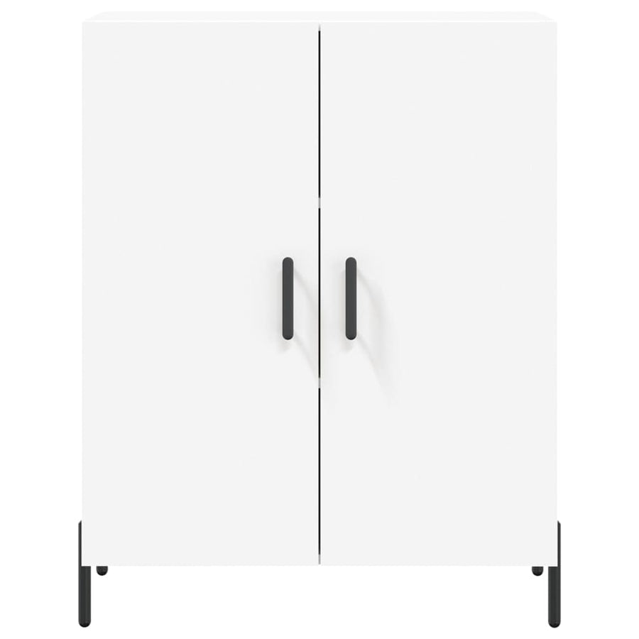 Hoge kast 69,5x34x180 cm bewerkt hout wit