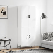 Tall cabinet 69.5x34x180 cm engineered wood white