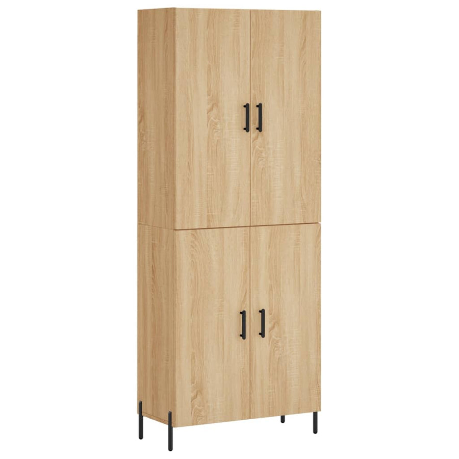 Hoge kast 69,5x34x180 cm bewerkt hout sonoma eikenkleurig