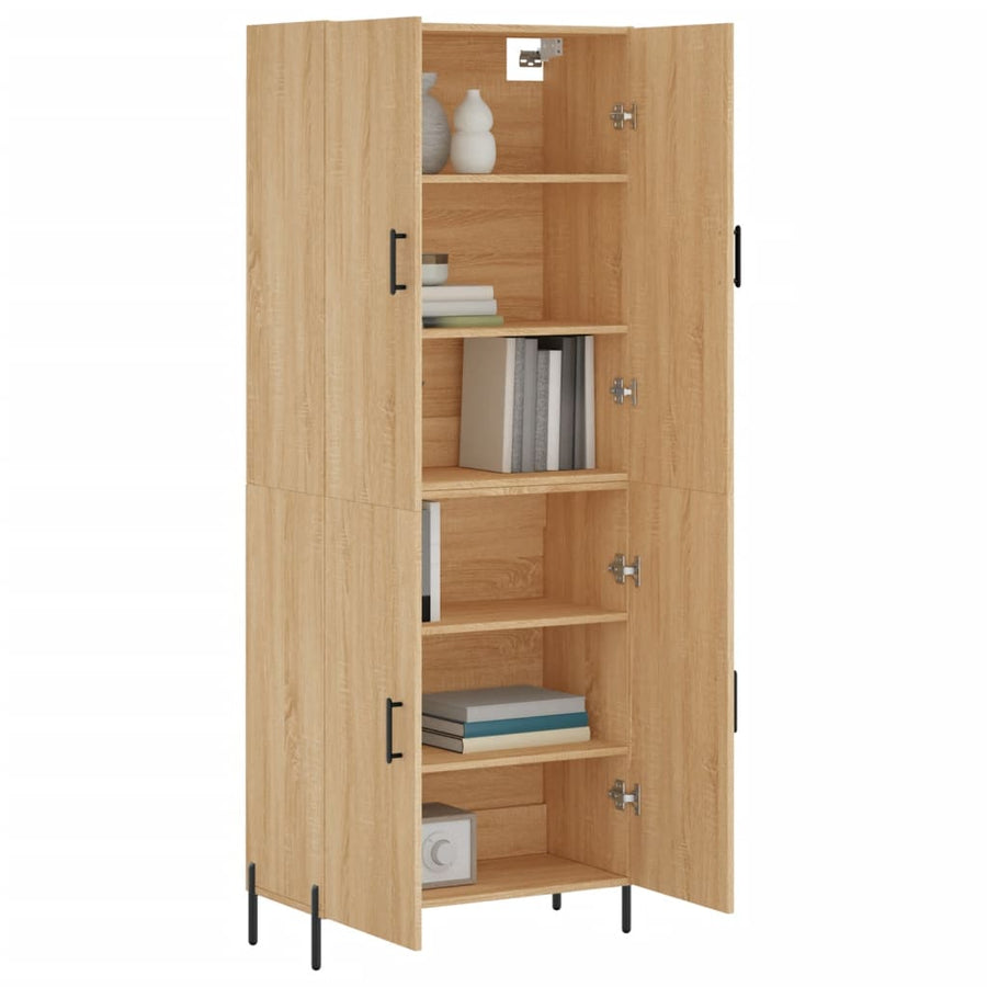 Hoge kast 69,5x34x180 cm bewerkt hout sonoma eikenkleurig
