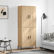Tall cabinet 69.5x34x180 cm engineered wood Sonoma oak finish