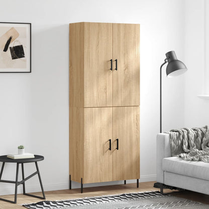 Hoge kast 69,5x34x180 cm bewerkt hout sonoma eikenkleurig