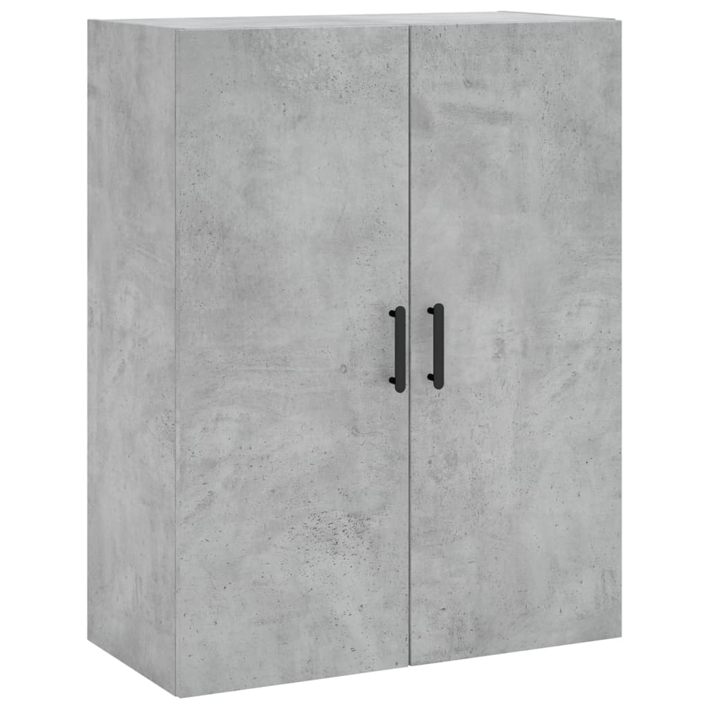 Hoge kast 69,5x34x180 cm bewerkt hout betongrijs