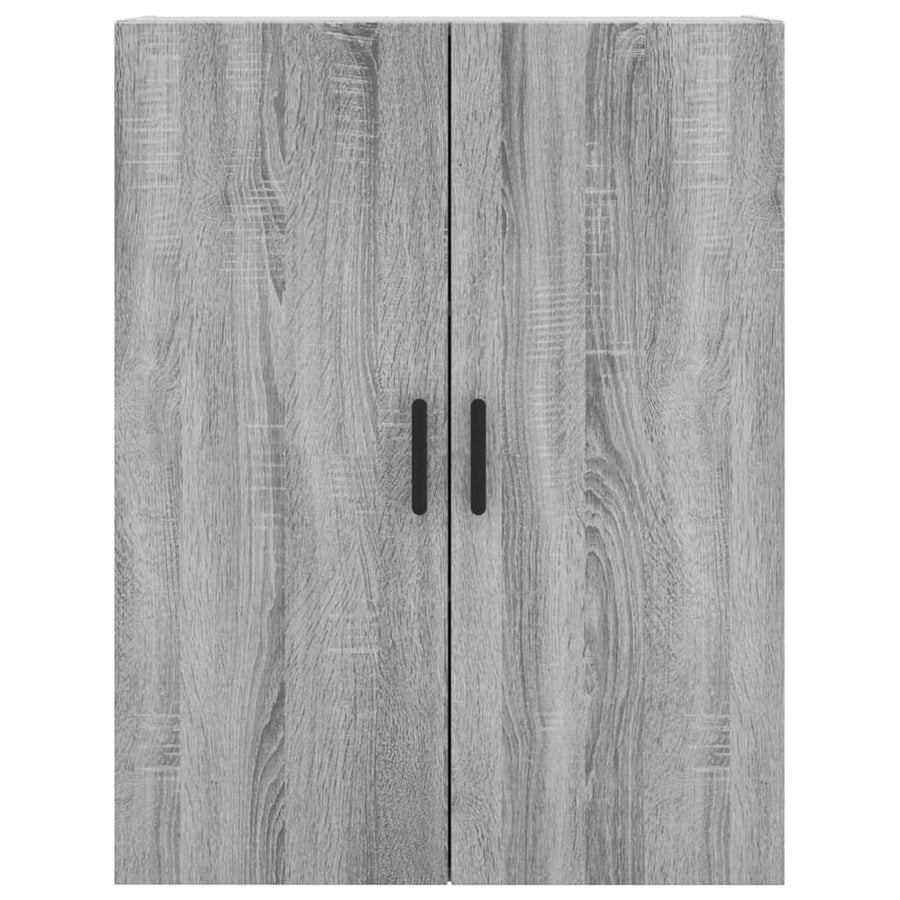 Hoge Kast 69,5X34X180 Cm Bewerkt Hout Eikenkleurig Grijs sonoma