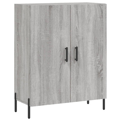 Hoge Kast 69,5X34X180 Cm Bewerkt Hout Eikenkleurig Grijs sonoma