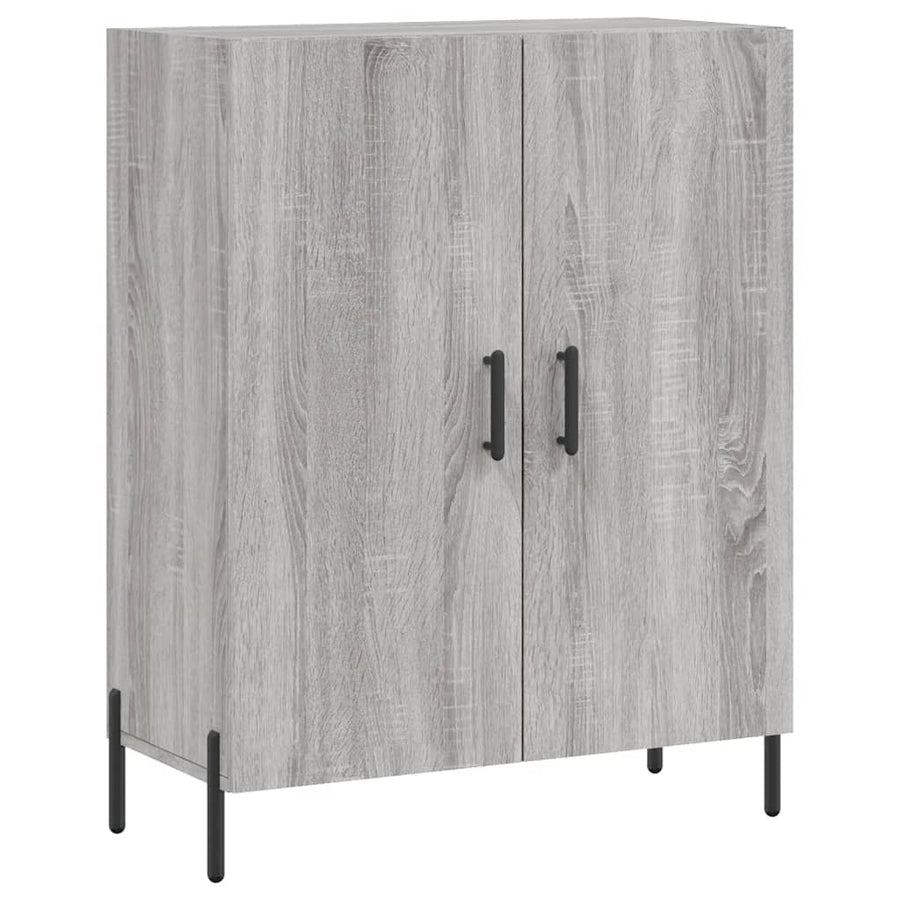 Hoge Kast 69,5X34X180 Cm Bewerkt Hout Eikenkleurig Grijs sonoma