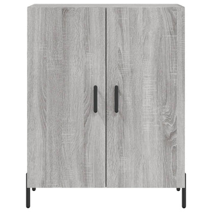 Hoge Kast 69,5X34X180 Cm Bewerkt Hout Eikenkleurig Grijs sonoma