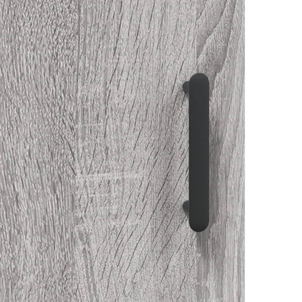 Hoge Kast 69,5X34X180 Cm Bewerkt Hout Eikenkleurig Grijs sonoma