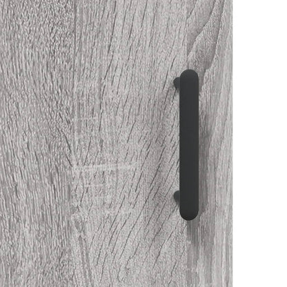 Hoge Kast 69,5X34X180 Cm Bewerkt Hout Eikenkleurig Grijs sonoma