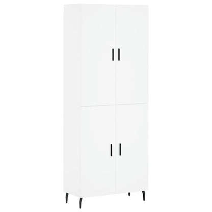 Hoge Kast 69,5X34X180 Cm Bewerkt Hout Wit