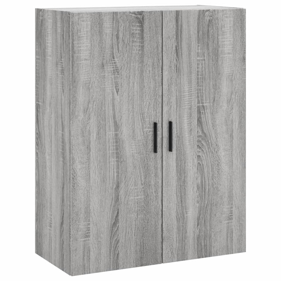 Hoge Kast 69,5X34X180 Cm Bewerkt Hout Eikenkleurig Grijs sonoma