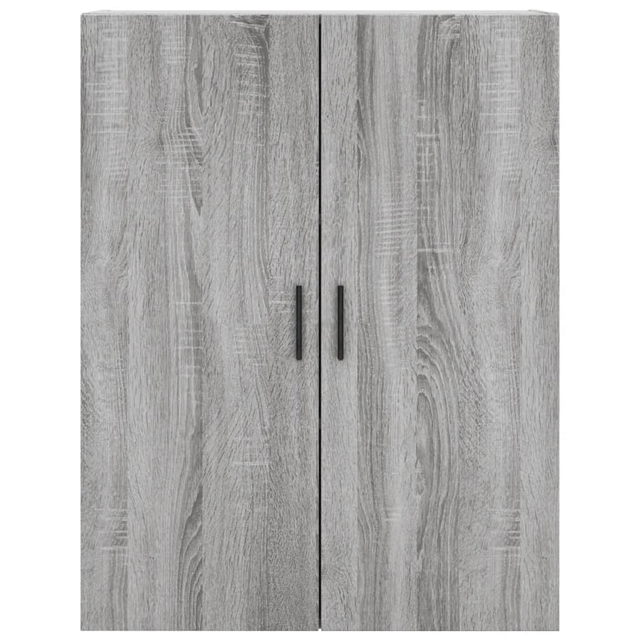 Hoge Kast 69,5X34X180 Cm Bewerkt Hout Eikenkleurig Grijs sonoma