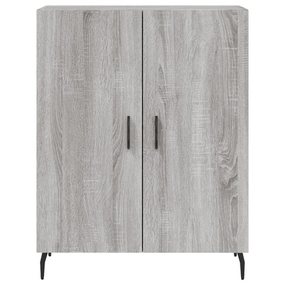 Hoge Kast 69,5X34X180 Cm Bewerkt Hout Eikenkleurig Grijs sonoma